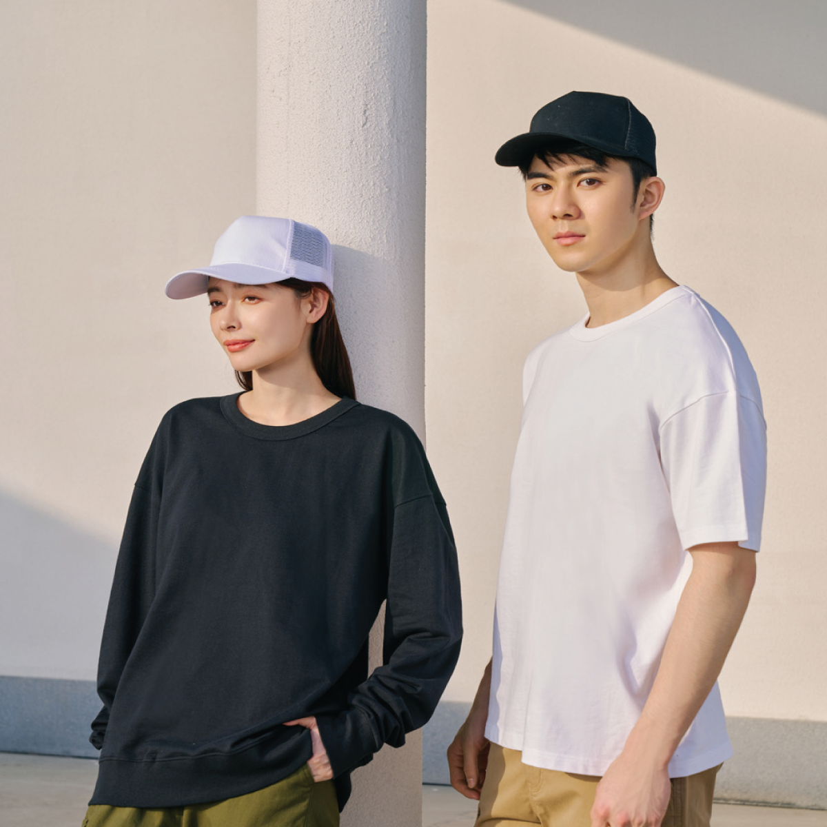 Lefonse cotton tshirt with base ball cap that able to do silkscree, embroidery, heatpress, dtf and many more