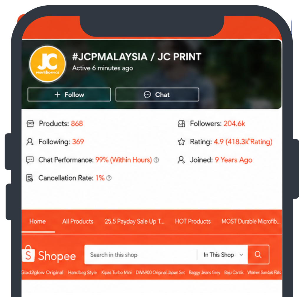 JCP Malaysia Shopee