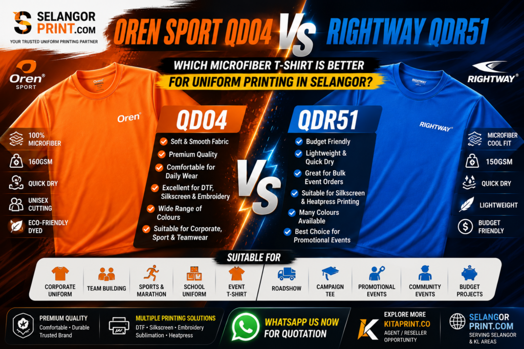 oren sport qd04 vs righway qdr51 for selangorprint